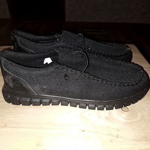 Black slip on shoes